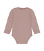 Minymo Long-Sleeve Ribbed Bodysuit Rose