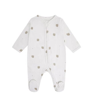 Fixoni Footed Sleeper Woodland Print Cream