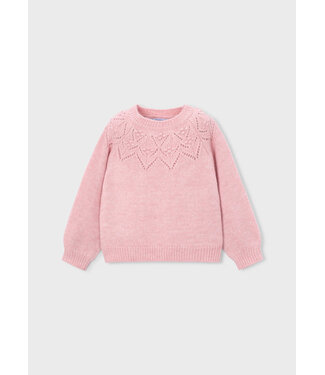 Mayoral Open Knit Sweater Pastel Pink