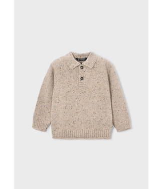 Mayoral Polo Knit Sweater Tweed