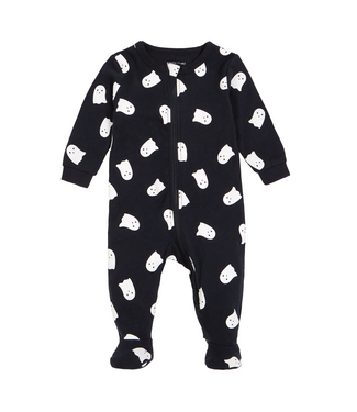 Petit Lem Ghosts Glow in the Dark Print on Black Sleeper