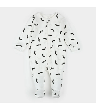 Petit Lem Bats Glow in the Dark Print on Off-White Sleeper
