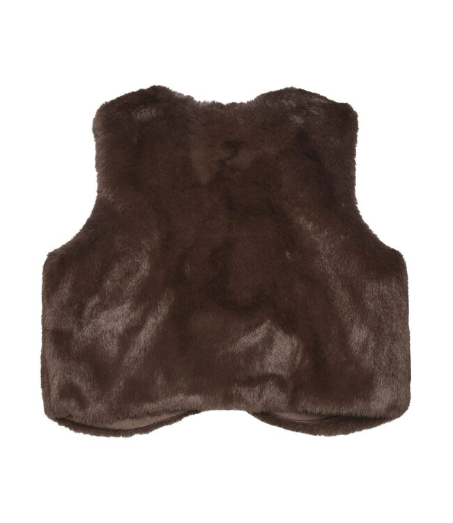 Minymo Minymo Faux Fur Vest Brown