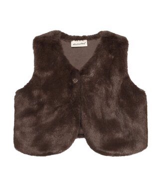 Minymo Minymo Faux Fur Vest Brown