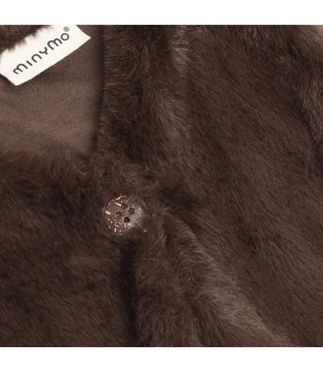 Minymo Minymo Faux Fur Vest Brown