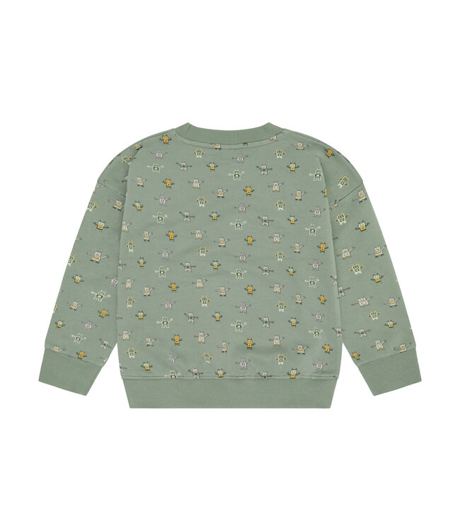 Minymo Minymo Sweatshirt Robot Print Green