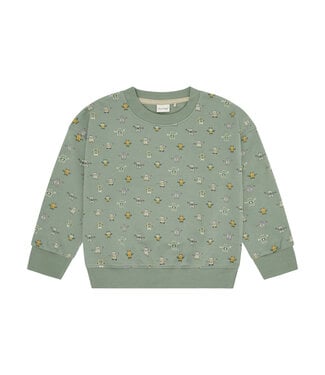Minymo Sweatshirt Robot Print Green