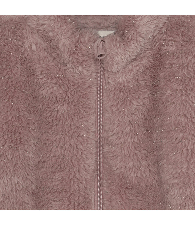 Minymo Minymo Teddy Jacket Mauve Glitter