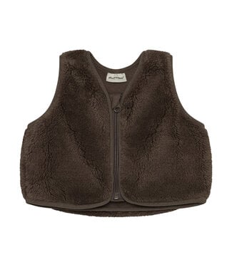 Minymo Teddy Vest Brown
