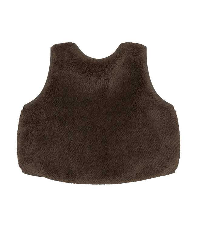 Minymo Minymo Teddy Vest Brown