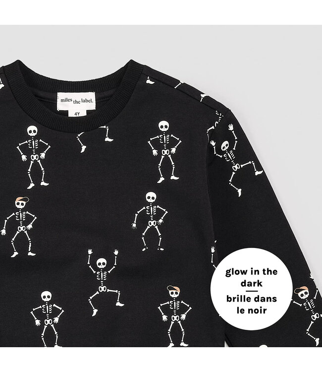 Miles the Label Dancing Glow In The Dark Skeletons Sweatshirt
