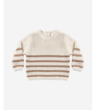 Quincy Mae Quincy Mae Rex Sweater Almond Stripe