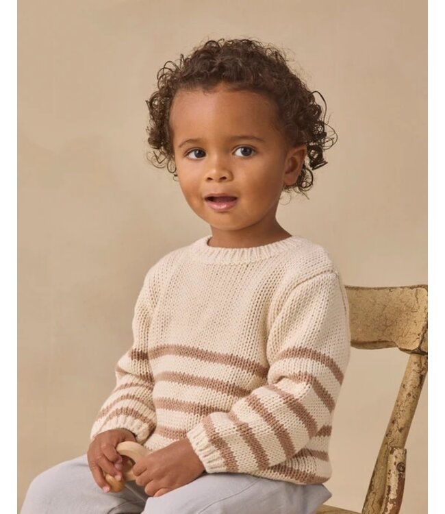 Quincy Mae Quincy Mae Rex Sweater Almond Stripe