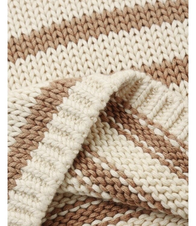 Quincy Mae Quincy Mae Rex Sweater Almond Stripe