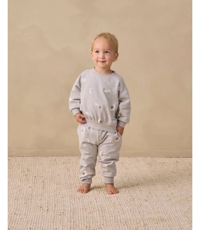 Quincy Mae Quincy Mae Relaxed Sweatpant Sky Friends