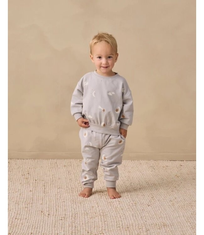 Quincy Mae Quincy Mae Relaxed Sweatpant Sky Friends