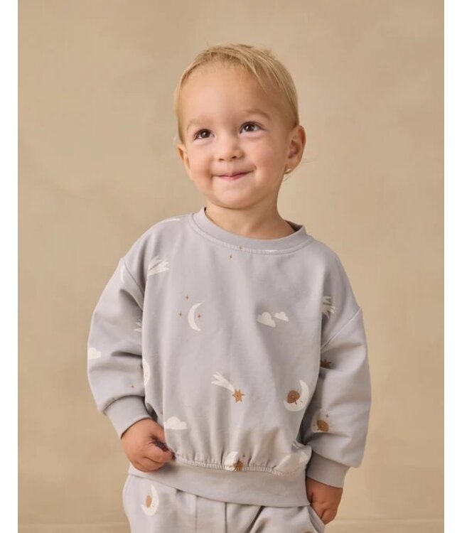 Quincy Mae Quincy Mae Relaxed Sweatshirt Sky Friends