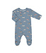 Coccoli Coccoli Modal Zipper Footie Cars on Steel Blue