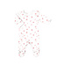 Coccoli Coccoli Modal Zipper Footie Mauve Flowers on Cream
