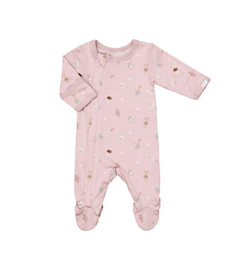 Coccoli Coccoli Modal Zipper Footie Plush on Light Pink
