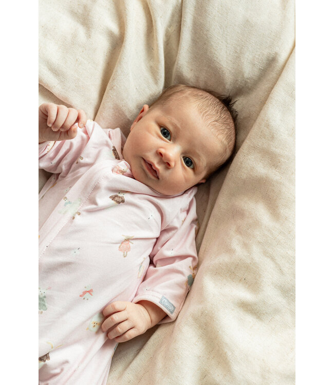 Coccoli Coccoli Modal Zipper Footie Plush on Light Pink