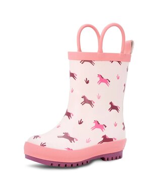 Jan & Jul Jan & Jul Puddle-Dry Rain Boots Pink Ponies