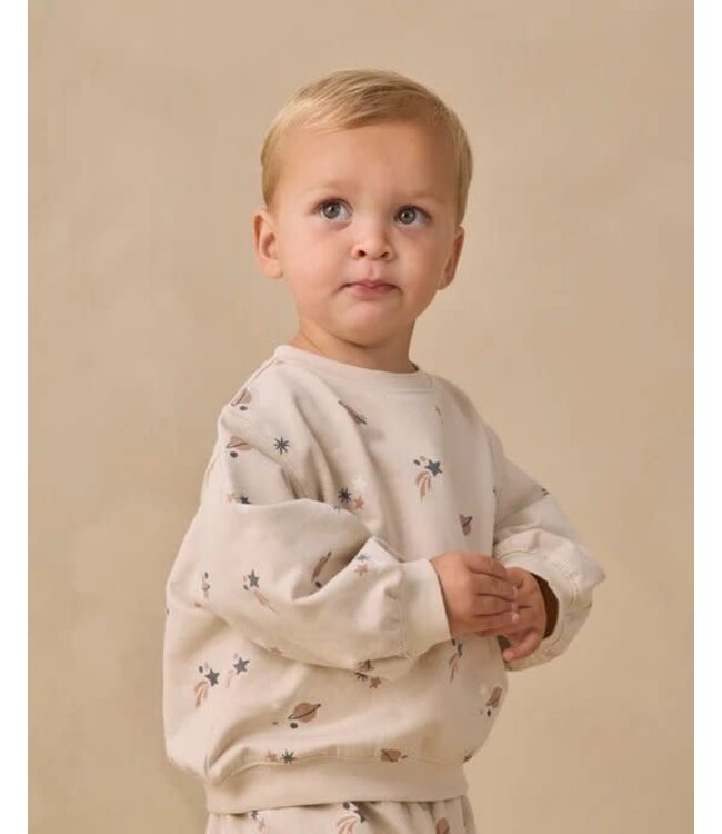 Quincy Mae Quincy Mae Oversized Crew Sweatshirt Space