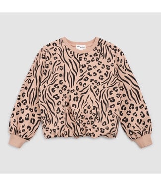 Miles the Label Miles the Label Sweatshirt Spots and Stripes Print on Tan