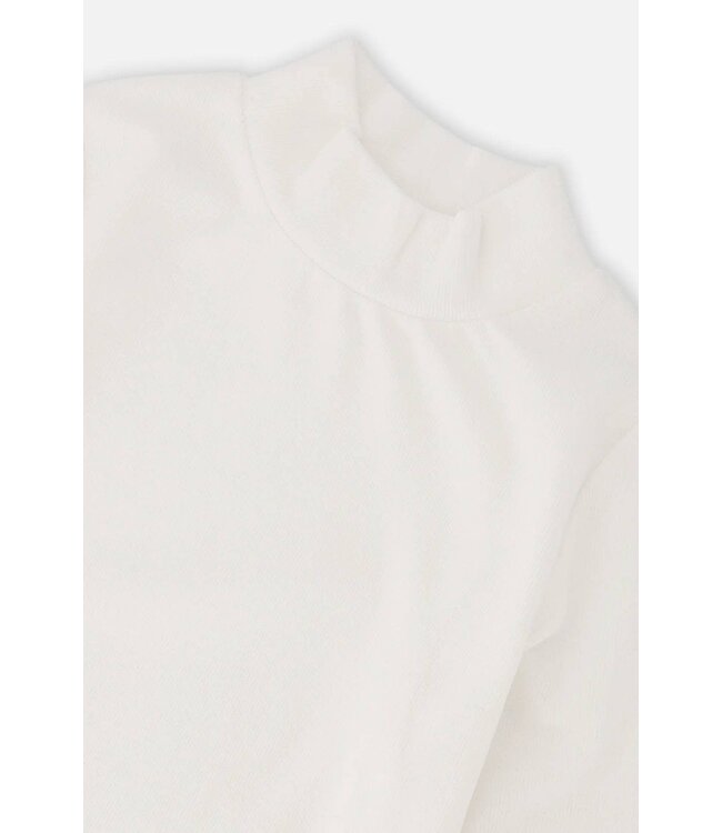 Deux par Deux Deux par Deux Brushed Rib Mock Neck Top Off-White