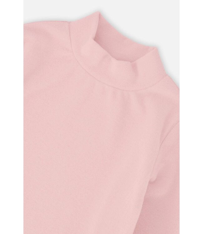 Deux par Deux Deux par Deux Brushed Rib Mock Neck Top Pale Dusty Pink