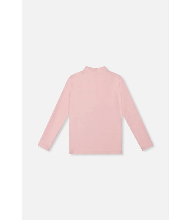 Deux par Deux Deux par Deux Brushed Rib Mock Neck Top Pale Dusty Pink