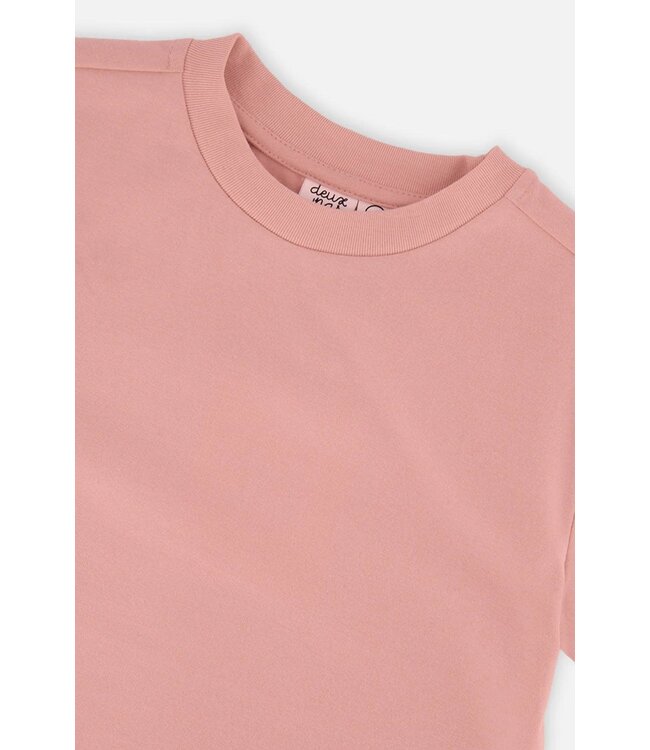 Deux par Deux Heavy Jersey Wide Short Sleeve T-Shirt Pink