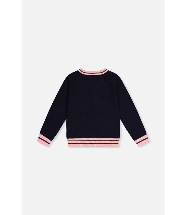 Deux par Deux Deux par Deux Knitted Cardigan Royal Blue/Pink
