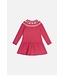 Deux par Deux Deux par Deux Knitted Dress Flower Jacquard Raspberry