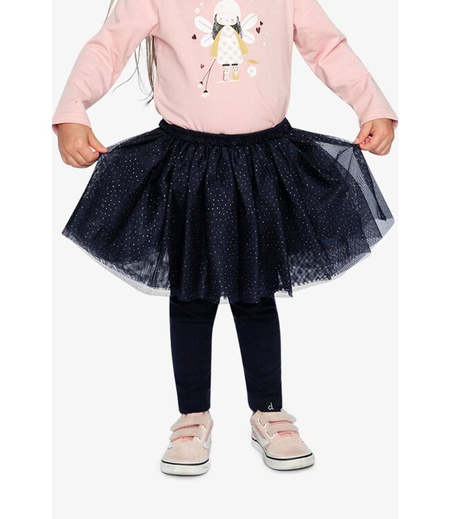 Deux par Deux Deux par Deux Leggings With Integrated Tulle Skirt Dark Blue