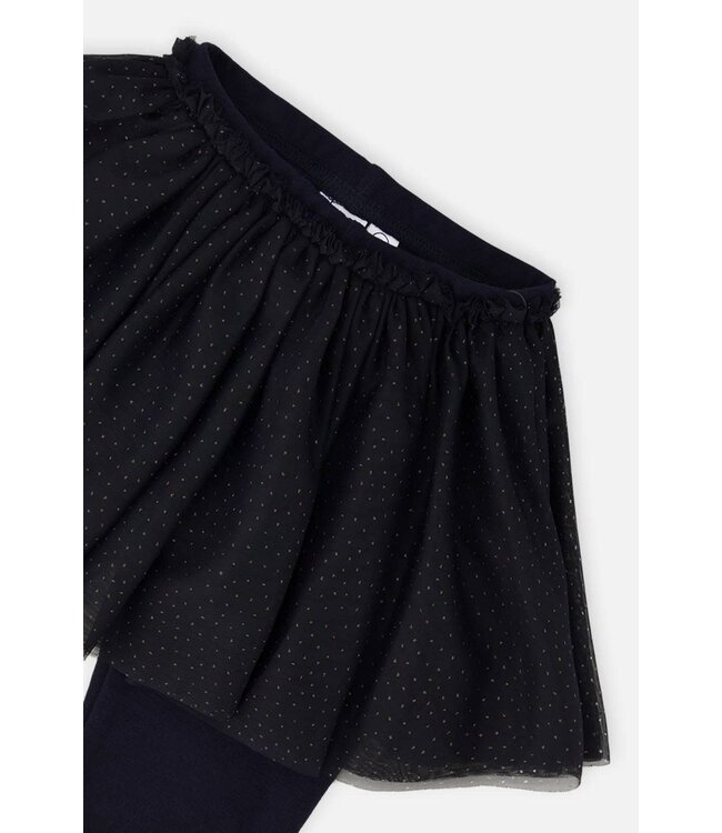 Deux par Deux Deux par Deux Leggings With Integrated Tulle Skirt Dark Blue