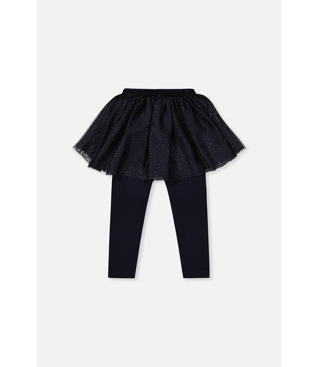 Deux par Deux Deux par Deux Leggings With Integrated Tulle Skirt Dark Blue