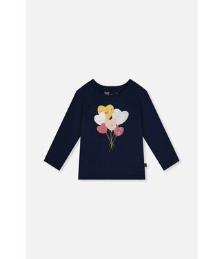 Deux par Deux Organic Cotton T-Shirt Royal Blue/Pink