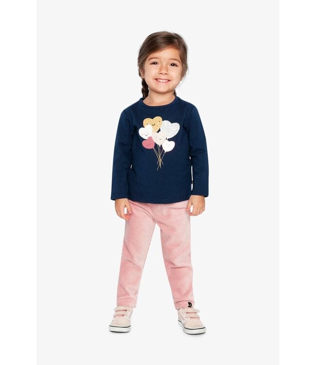 Deux par Deux Deux par Deux Organic Cotton T-Shirt Royal Blue/Pink