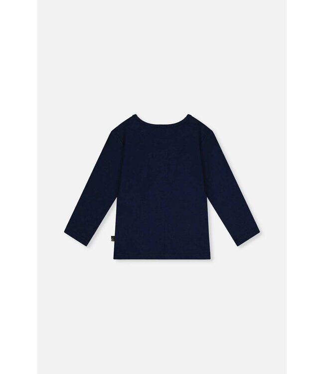 Deux par Deux Deux par Deux Organic Cotton T-Shirt Royal Blue/Pink