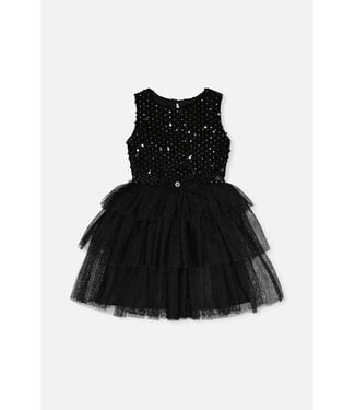 Deux par Deux Sleeveless Tulle Dress Black