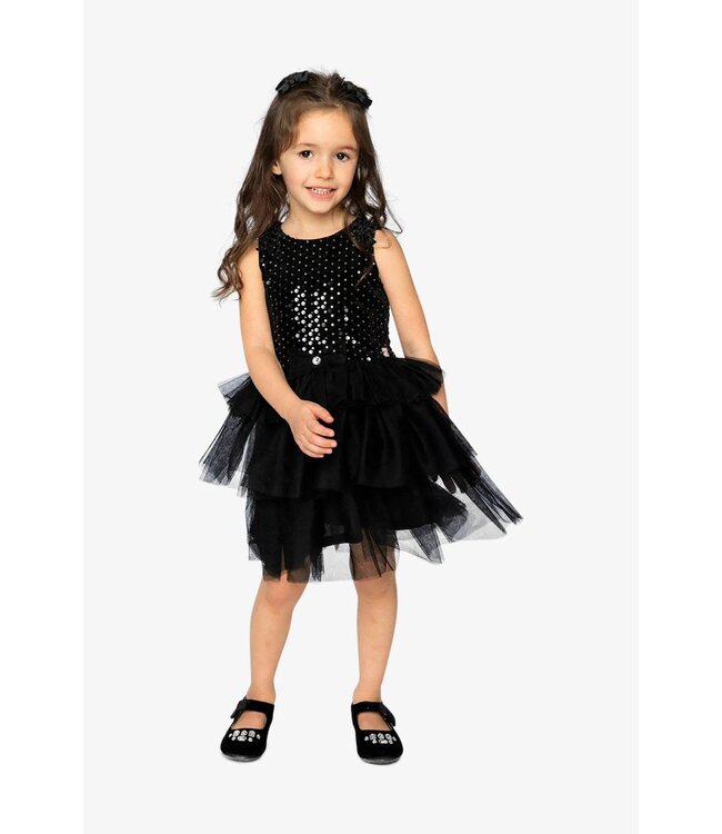 Deux par Deux Deux par Deux Sleeveless Tulle Dress Black