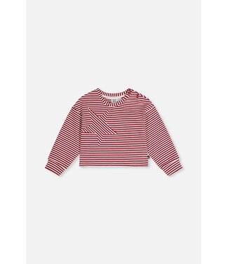 Deux par Deux Deux par Deux Soft Striped Star Jersey Top Red/White Stripes