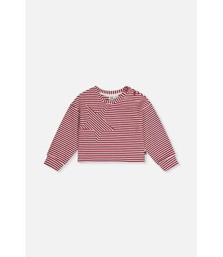 Deux par Deux Soft Striped Star Jersey Top Red/White Stripes