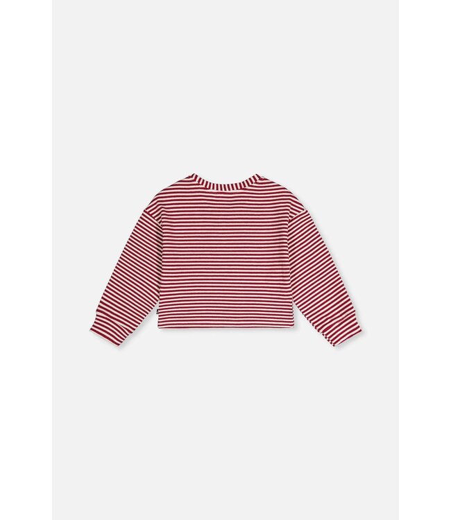 Deux par Deux Deux par Deux Soft Striped Star Jersey Top Red/White Stripes
