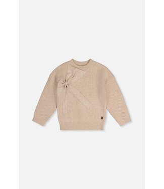 Deux par Deux Deux par Deux Sweater With Bow Beige