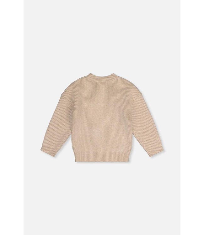 Deux par Deux Deux par Deux Sweater With Bow Beige