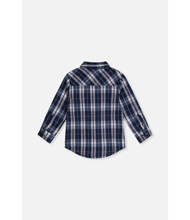 Deux par Deux Deux par Deux Plaid Flannel Shirt Blue/White