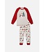 Deux par Deux Deux par Deux Organic PJ Set Christmas Print Beige