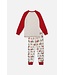 Deux par Deux Deux par Deux Organic PJ Set Christmas Print Beige